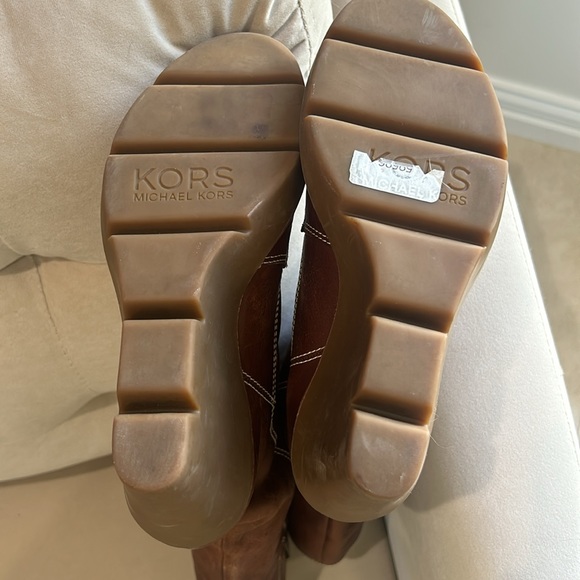 Michael Kors brown leather boots  size 9 as pictured. No size stamp inside - Picture 4 of 8